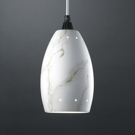 Justice Design CER-6235-STOC-WTCD Radiance Curve Mini Pendant With Perforations