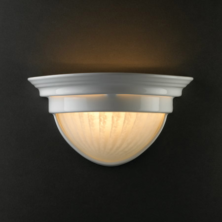 Justice Design CER-7220-WHT-GWST Ambiance Teardrop Wall Sconce
