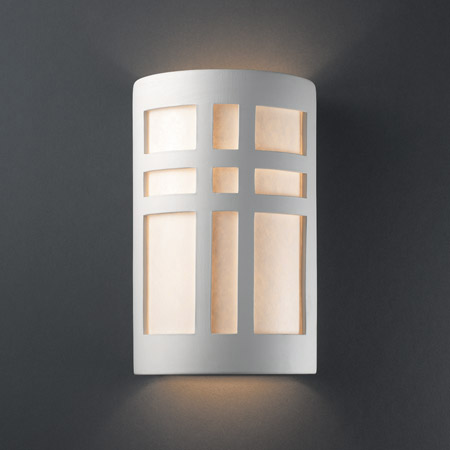 Justice Design CER-7295 Ambiance Large Cross Window Wall Sconce