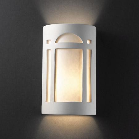 Justice Design CER-7395W-BIS Ambiance Large Arch Window Outdoor Wall Sconce
