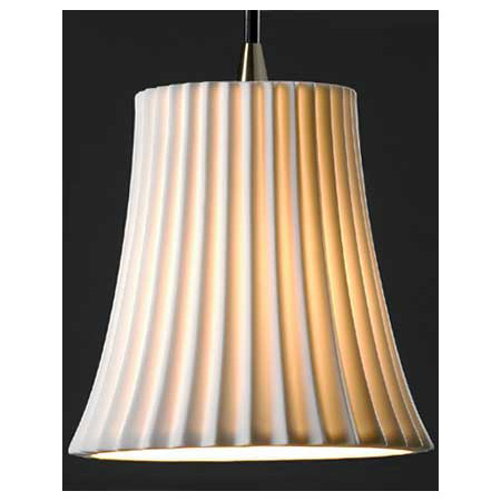 Justice Design POR-8815 Limoges Mini Pendant with Round Flared Shade