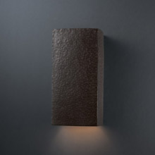 Justice Design CER-0950-HMIR Ambiance Large Rectangle Wall Sconce