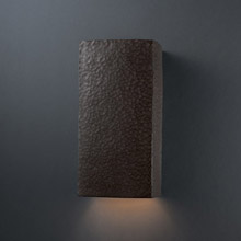 Justice Design CER-0950W-HMIR Ambiance Large Rectangle Outdoor Wall Sconce