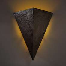 Justice Design CER-1140-HMIR Ambiance Really Big Triangle Wall Sconce