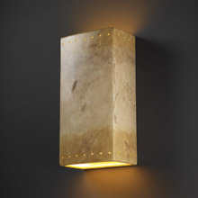 Justice Design CER-1185-TRAG Ambiance Really Big Rectangle Wall Sconce With Perforations