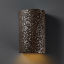 Justice Design CER-1260-HMIR Ambiance Large Cylinder Wall Sconce