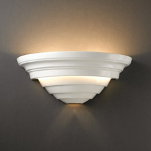 Justice Design CER-1555W-WHT Ambiance Supreme Outdoor Wall Sconce