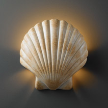 Justice Design CER-3730-SEAS SEAS Ambiance Scallop Shell ADA Wall Sconce