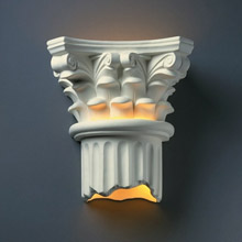 Justice Design CER-4705 Ambiance Corinthian Column Wall Sconce