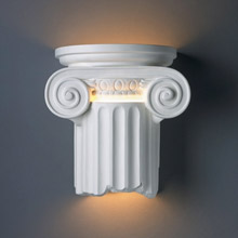 Justice Design CER-4715W-BIS Ambiance Ionic Column Outdoor Wall Sconce