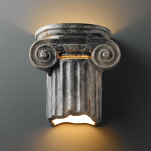 Justice Design CER-4715W-STOS Ambiance Ionic Column Outdoor Wall Sconce