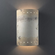 Justice Design CER-5295-TRAG Ambiance Large ADA Cylinder Wall Sconce With Perforations