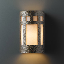 Justice Design CER-5345-HMBR Ambiance Small ADA Prairie Window Wall Sconce