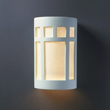 Justice Design CER-5350W-BIS Ambiance Large ADA Prairie Window Outdoor Wall Sconce