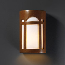 Justice Design CER-5390W-PATR Ambiance Large ADA Arch Window Outdoor Wall Sconce