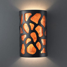 Justice Design CER-5455-CRB-MICA Ambiance Large ADA Cobblestones Wall Sconce