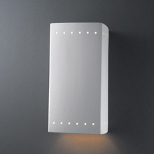 Justice Design CER-5960-BIS Ambiance Large ADA Rectangle Wall Sconce With Perforations