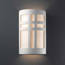 Justice Design CER-7295W-BIS Ambiance Large Cross Window Outdoor Wall Sconce