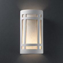 Justice Design CER-7495W-BIS Ambiance Large Craftsman Window Outdoor Wall Sconce