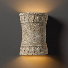 Justice Design CER-7900-TRAM Tuscan Garden Hourglass Cylinder Indoor Wall Sconce