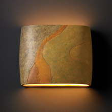 Justice Design CER-8855-SLHY Ambiance Wide ADA Oval Wall Sconce