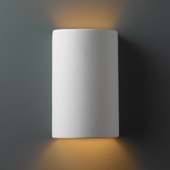Contemporary Ambiance Small Cylinder Outdoor Wall Sconce - Justice Design CER-0945W-BIS