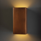 Ambiance Large Rectangle Outdoor Wall Sconce - Justice Design CER-0955W-ANTC