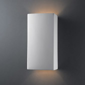 Contemporary Ambiance Large Rectangle Outdoor Wall Sconce - Justice Design CER-0955W-BIS