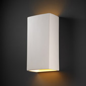 Contemporary Ambiance Really Big Rectangle Outdoor Wall Sconce - Justice Design CER-1175W-BIS