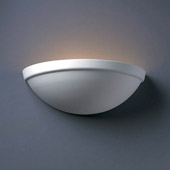 Contemporary Ambiance Rimmed Quarter Sphere Wall Sconce - Justice Design CER-2050-BIS