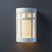 Craftsman/Mission Ambiance Large ADA Prairie Window Outdoor Wall Sconce - Justice Design CER-5350W-BIS