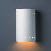Ambiance Small ADA Cylinder Wall Sconce With Perforations - Justice Design CER-5990-BIS