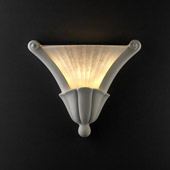Traditional Ambiance Curved Cone Wall Sconce - Justice Design CER-7225-BIS-GWST