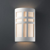 Craftsman/Mission Ambiance Large Cross Window Wall Sconce - Justice Design Group CER-7295