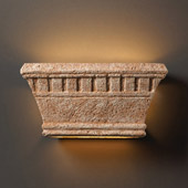 Traditional Tuscan Garden Wide Rectangle Indoor Wall Sconce - Justice Design CER-7915-NAVR