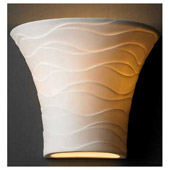 Contemporary Limoges Small Round Flared Wall Sconce - Justice Design Group POR-8810