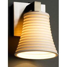 Justice Design POR-8921 Limoges Single Downlight Wall Sconce with Round Flared Shade