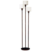 Transitional Crush 3 Light Torchiere - Kenroy Home 30673ORB