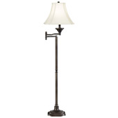 Traditional Wentworth Swing Arm Floor Lamp - Kenroy Home 33051BBZ