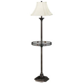 Traditional Wentworth Floor Lamp With Gallery Tray - Kenroy Home 33052BBZ