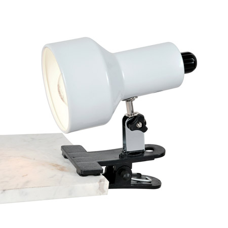 Lite Source LS-114WHT Clip-On II White Clamp-on Lamp