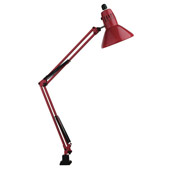 Contemporary Swing-Arm Swing Arm Clamp-On Lamp - Lite Source LS-105RED