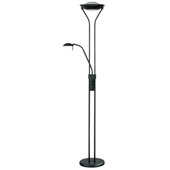 Transitional Duality II Torchiere Floor Lamp - Lite Source LS-80984BLK