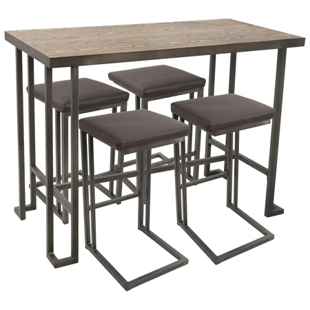 LumiSource C-RMN5 AN+BN Roman Counter Set [Table and 4 Stools]