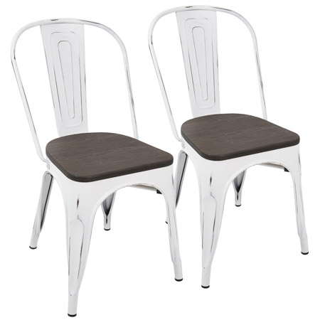 LumiSource DC-OR VW+E2 Oregon Dining Chairs (Set of 2)