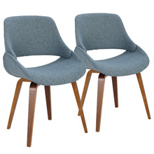 LumiSource CH-FBCONL WLBU2 Fabrico Chairs (Set of 2)