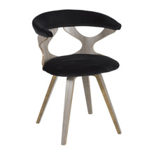 LumiSource CH-GARD LGY+BK Gardenia Chair