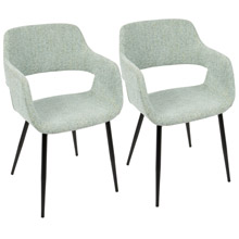 LumiSource CH-MARG BK+LGN2 Margarite Chairs (Set of 2)