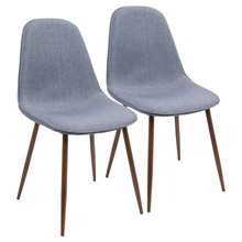 LumiSource CH-PEB WL+BU2 Pebble Dining Chairs (Set of 2)