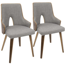 LumiSource CH-STLA WL+LGY2 Stella Chairs (Set of 2)